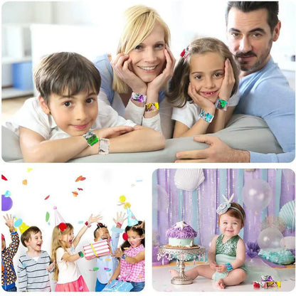 Bracelets à claquer en plastique léger, 10 pièces, choix éblouissant pour les vacances, bracelets à claquer pour la Saint-Valentin