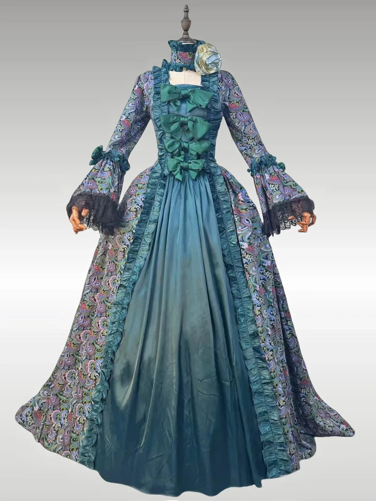 Baroque Ball Gown - Historic Princess Dress - Versailles Dress - Marie-Antoinette Style in Georgian Satin for Adults, Victorian Party Dress for Women