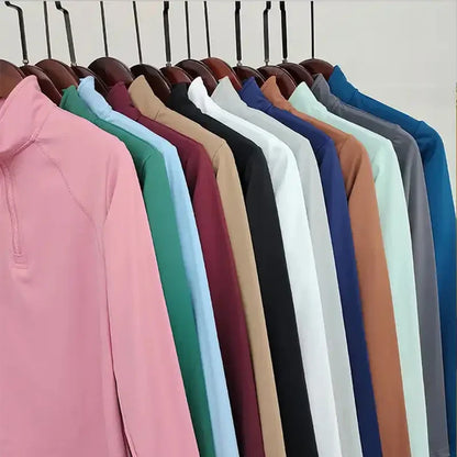 MXLLINA Tee-shirts d'équitation bordeaux femme hauts équestres doux à manches longues pour femme cavalière chemise de base vêtement