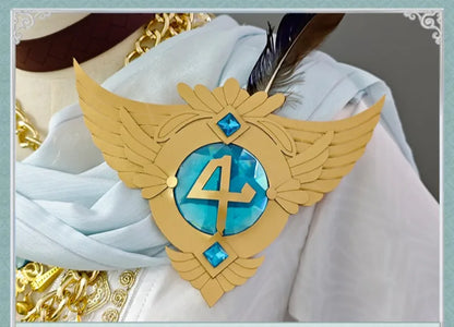 Jeu Identity Ⅴ Cosplay Eli Clark Costume Blanc Magnifique Élégant Uniforme de Combat Complet Tenue de Jeu de Rôle pour Hommes Fête Thématique