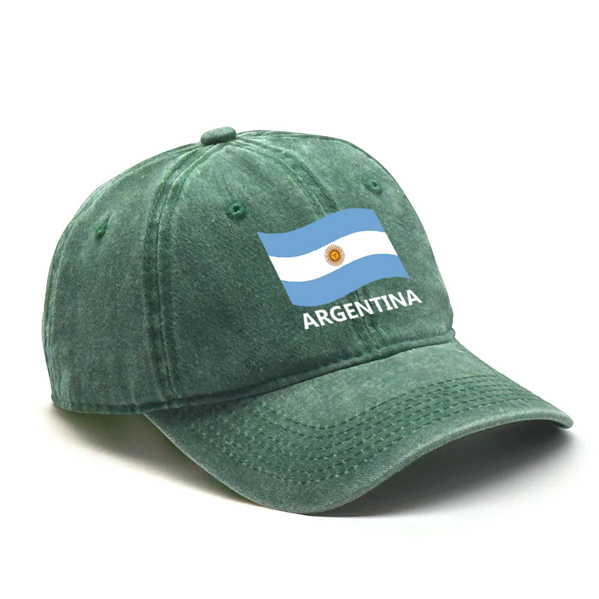Flag Of Argentina Cowboy Hat Outdoor Casual Cotton Solid Color Adjustable Strap Baseball Cap Men Hat Sun Protect