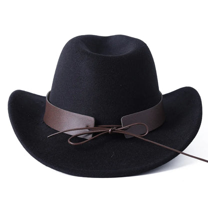 Chapeau de cowboy divers accessoires chapeau de cowboy monochrome en feutre chapeau d'extérieur homme et femme chapeau de cavalier chapeau femme