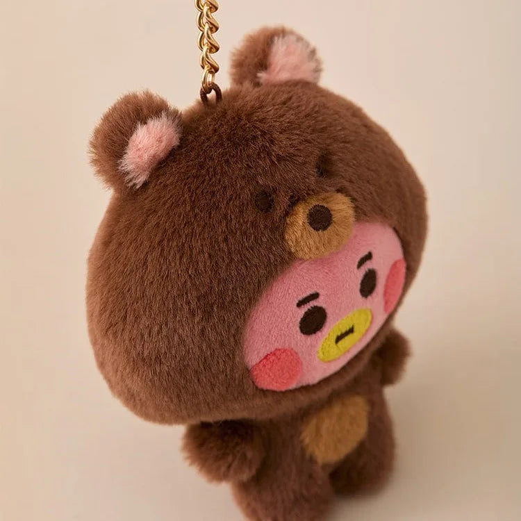 Baby Animal Series Bt21 Cooky Shooky Plush Doll Keychain Pendant Cute Koya Toy Girls Bag Packaging Decoration Collection Gift