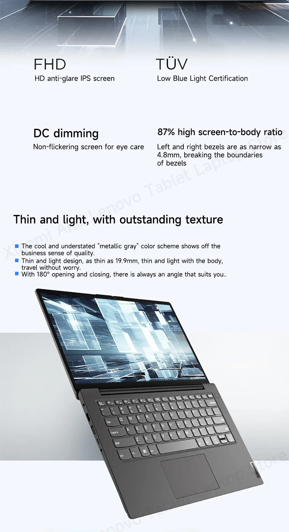 Lenovo Laptop Lenovo V14 14″ Screen Intel N4500/I3-1115G4/I5-13420H 8G/16G DDR4 RAM 256GB/512GB/1TB SSD Notabook PC