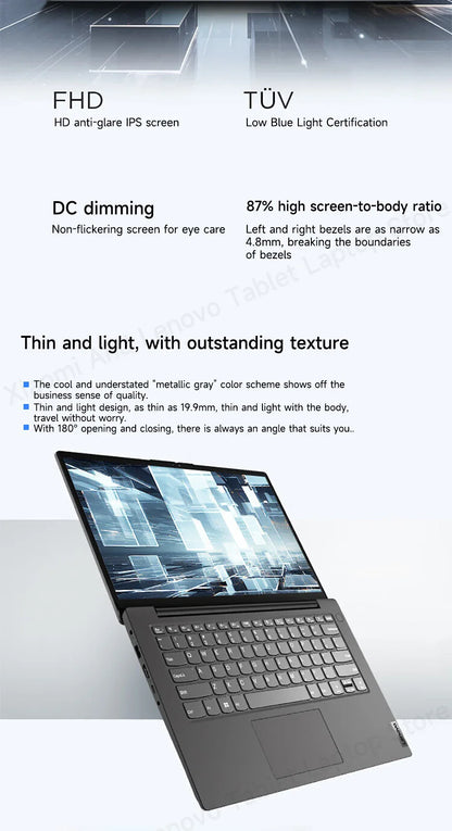 Lenovo Laptop Lenovo V14 14″ Screen Intel N4500/I3-1115G4/I5-13420H 8G/16G DDR4 RAM 256GB/512GB/1TB SSD Notabook PC