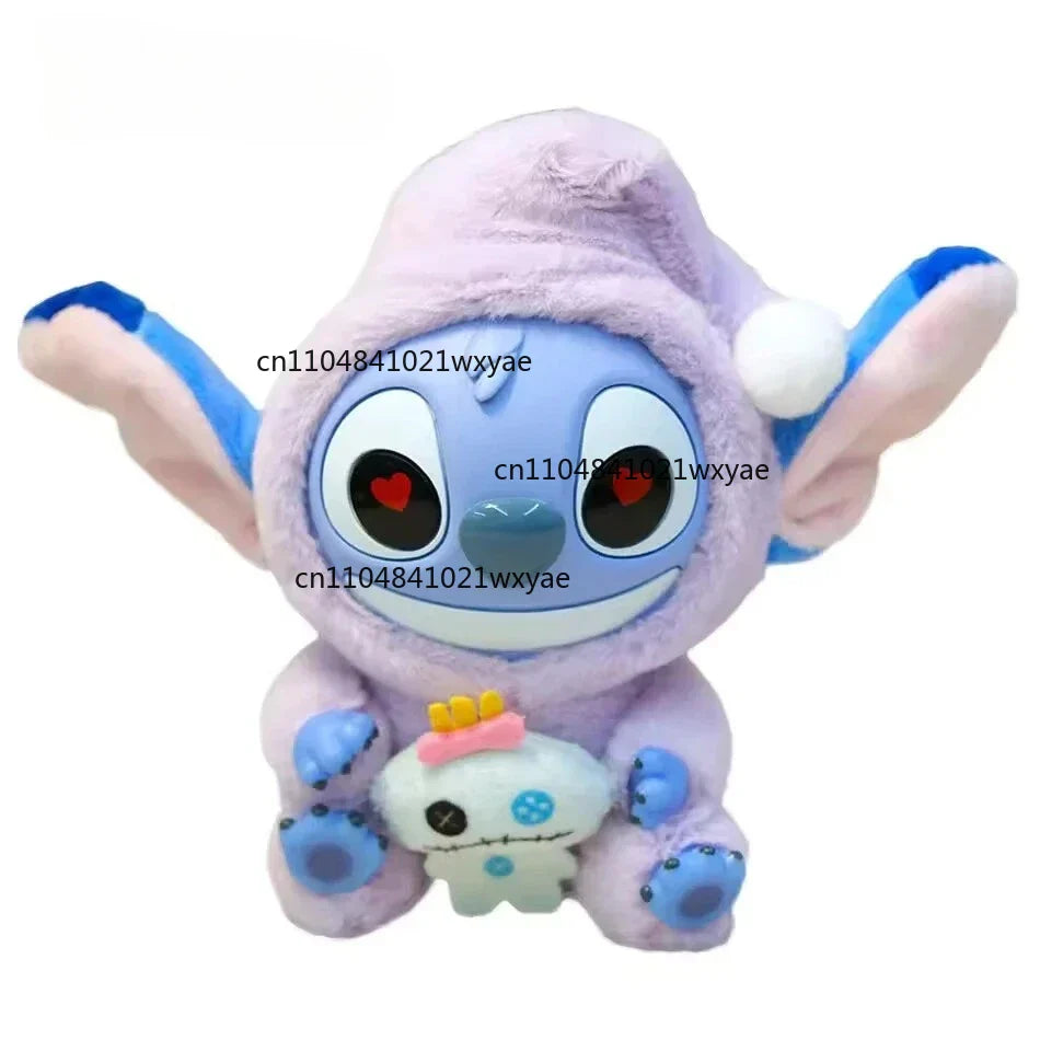 Stitch Eat Something Before Sleep Series Blind Box Plush Vinyl Toys Cute Doll Replica Mystery Box Bag Pendant Decor Gift