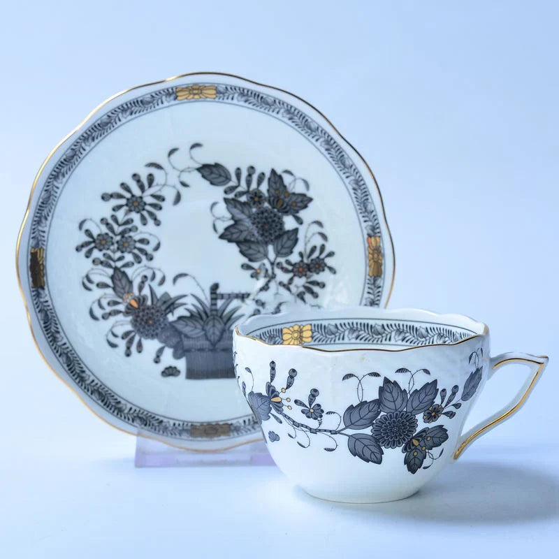 Tasse classique et panier de fleurs S/05 er, tasse à café, tasse à thé de l'après-midi, dessert, maison, tasse à boire, cadeau de la journée de Léon