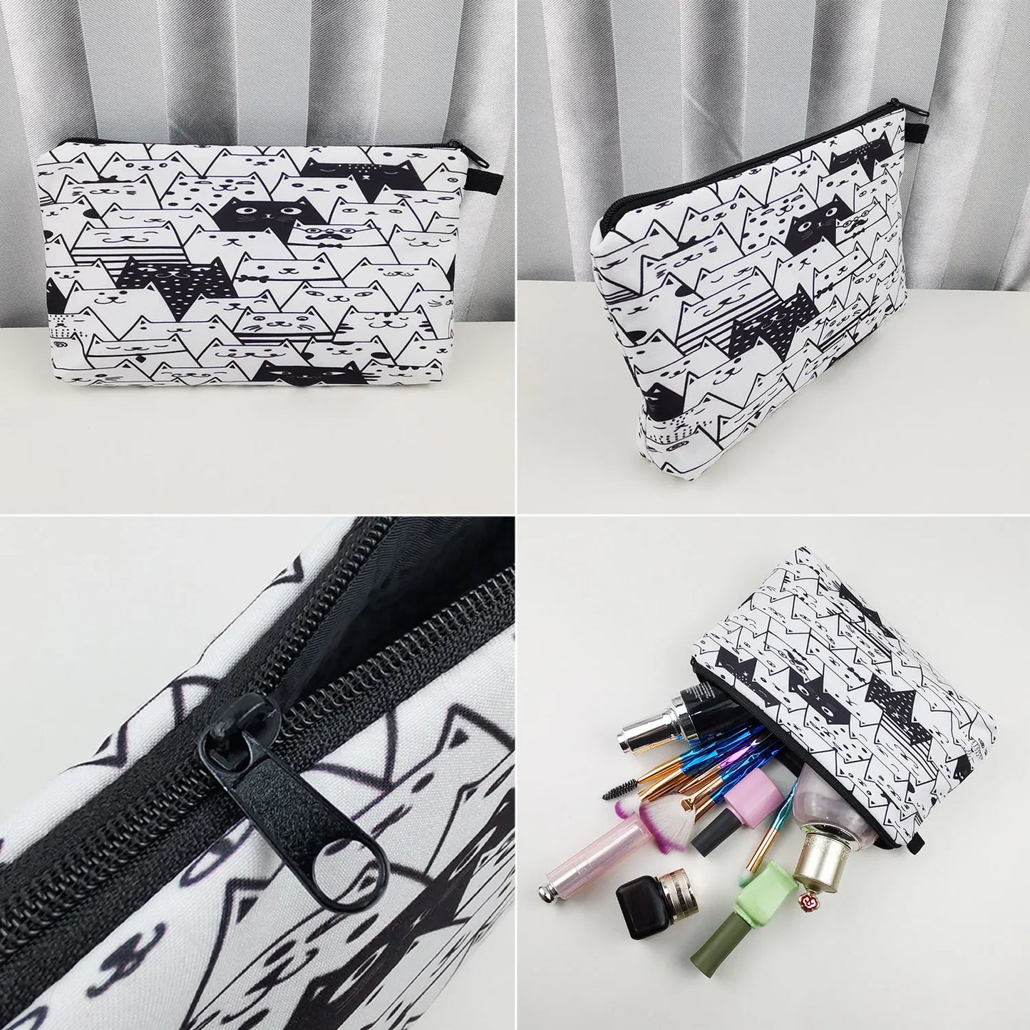Sacs de rangement portables pour étudiant en sciences naturelles, poudres pour crayons, école, école, école, école, école, école, cadeaux du Nouvel An, mini sac de lavage
