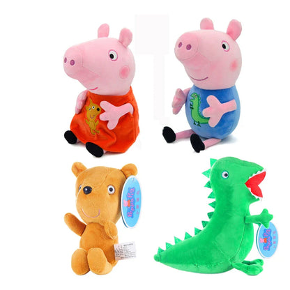 19CM Peppa Pig George Papa Maman Qualité Meilleure Vente Dessin Animé Enfant Peluche Poupée Cadeau Jouet Cochons Maison Décoration Chambre Enfant