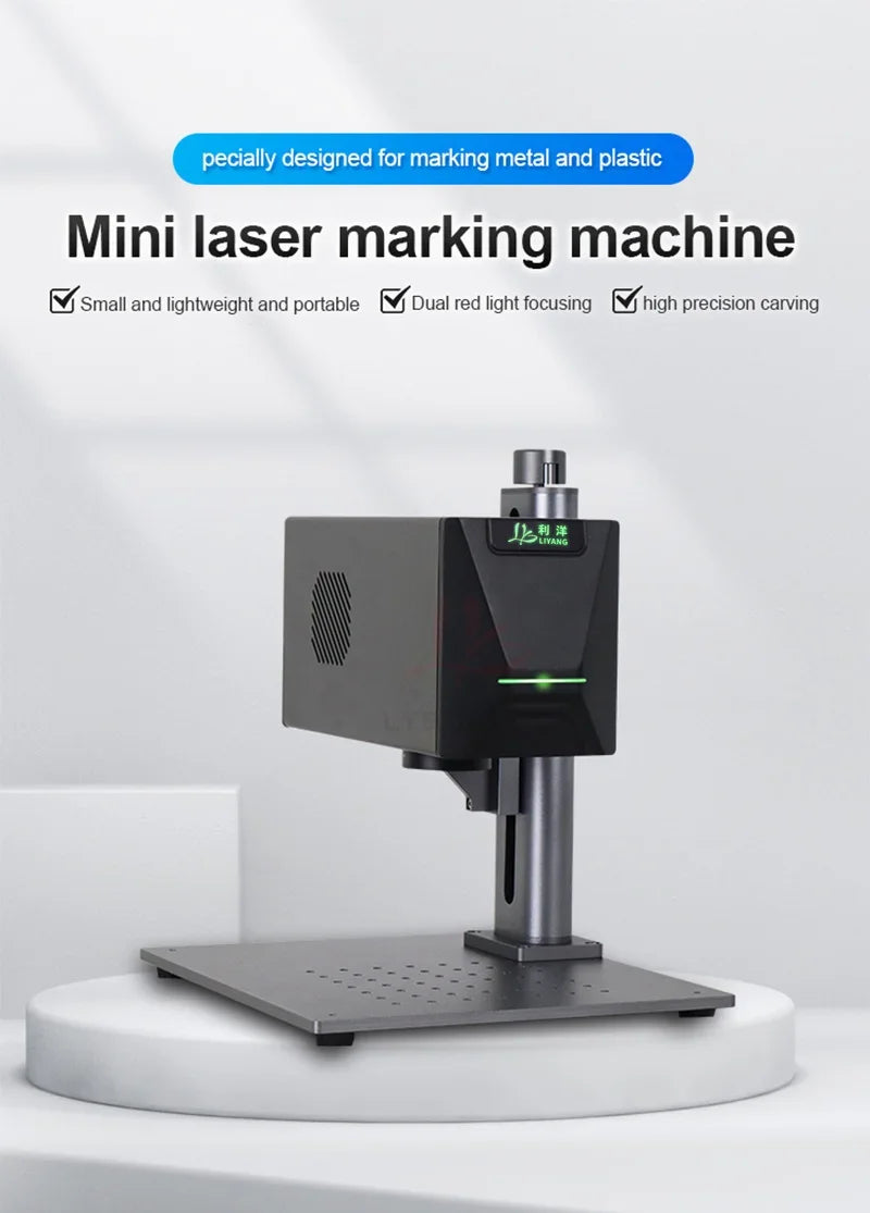 Fiber Laser Marking Machine 20W Mobile Control for Jewelry Metal Engraving Cutting 110x110mm Lens Computer Laser Marker 220V110V