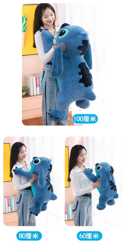Peluche Stitchou de 100 cm, grande taille, oreiller long, jouet pour fille, jambes serrées, cadeau d'anniversaire pour enfant