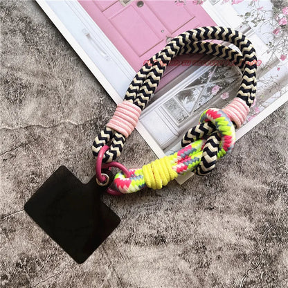 Cell Phone Wrist Strap With Patch Bracelet Telephone Lanyard Small Fresh Smartphone Strap Bag Cellular Pendant Premium Keychain