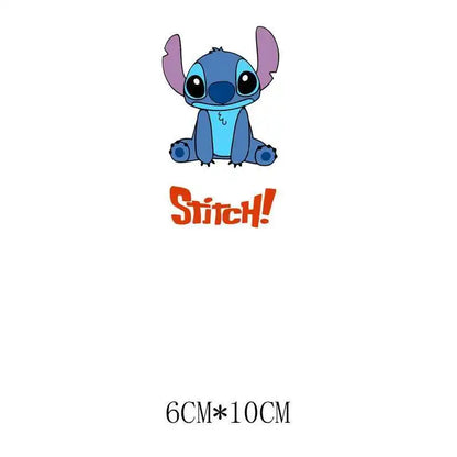 Cute Stitch MINISO Lilo & Stitch Heat Transfer Stickers Iron-on Transfers For Clothing Thermoadhesive Adhesive Patches Kawaii