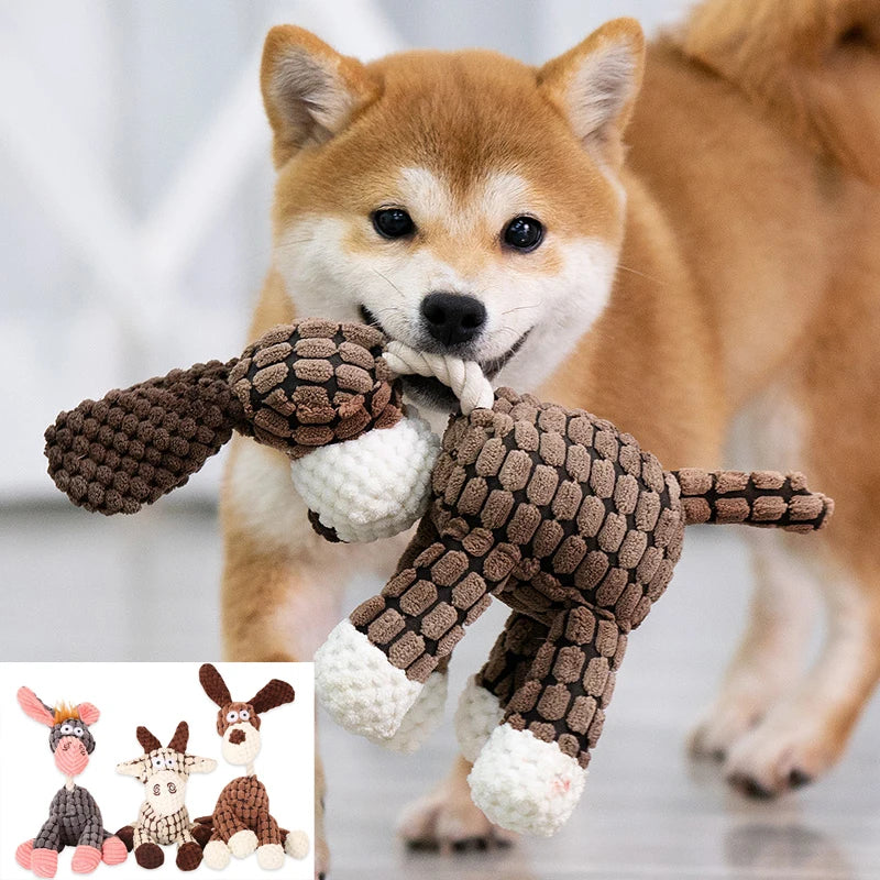 Matkey-Jouets en peluche pour grands chiens, mâcheurs agressifs, jouets à mâcher durables pour chiots grinçants