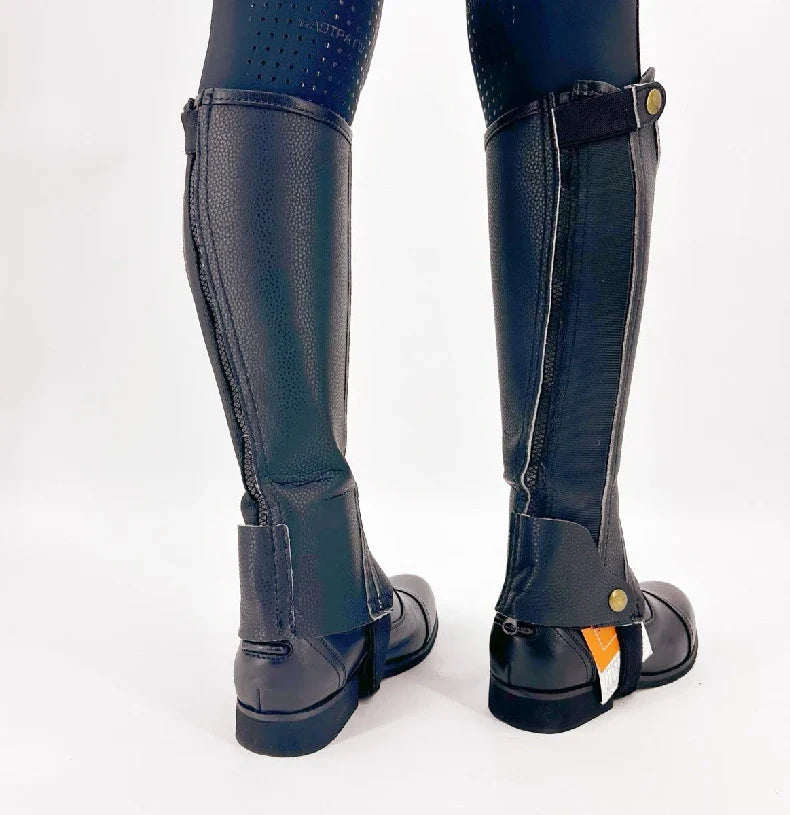 Equestrian Legging Horse Riding Equipment Pirate Knight Equestrian Boot Cover Faux Leather Gaiter Medieval Renaissance Steampunk