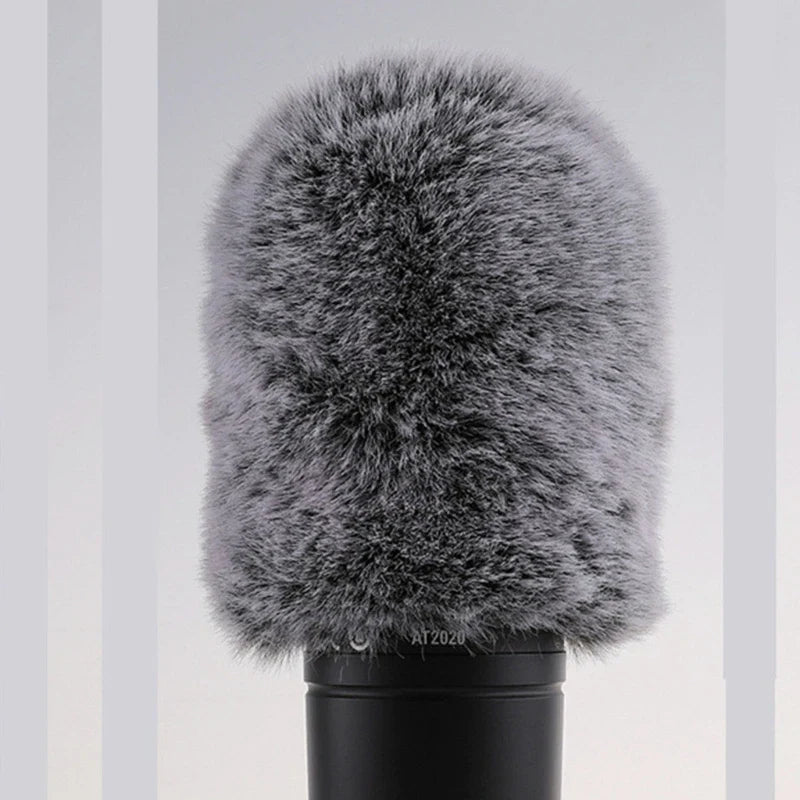 Bonnette anti-vent en fourrure pour microphone, protection anti-vent, filtre anti-pop pour microphone AT2020