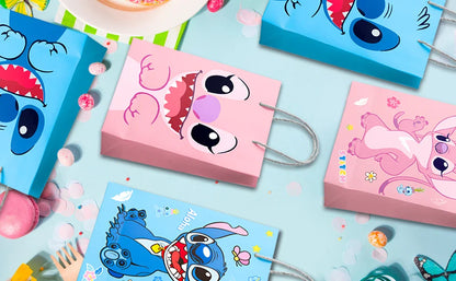 Sacs cadeaux de fête Stitch - 16 sacs à friandises Stitch/sacs à surprises Stitch/sacs à goodies Stitch pour les décorations de fête Stitch
