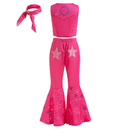 Robe de Cowgirl pour filles de 2 à 12 ans, Costume Barbei pour tout-petits, tenue de Cosplay, vêtements d'halloween