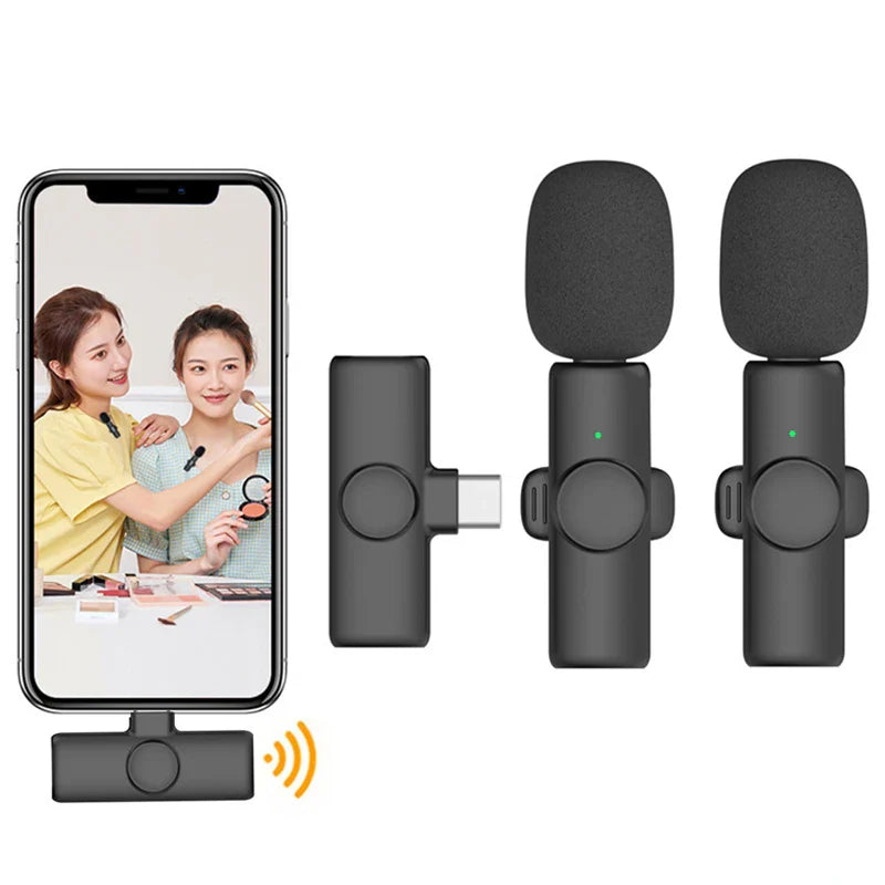 Microphone Lavalier sans fil professionnel pour iPhone iPad Android ordinateur portable enregistrement vidéo en direct entretien de jeu utilisation professionnelle