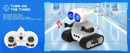 Jouet robot télécommandé Rechargeable avec musique, yeux LED, talkie-walkie, jouet robot pour enfants, robot RC pour enfants