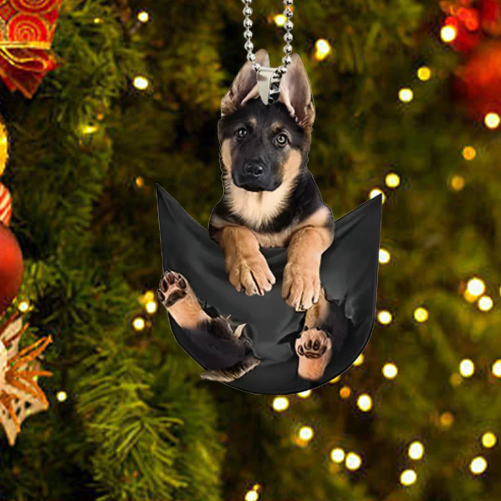 Cute Dog Car Hanging Home Tree Pendant Halloween Christmas Tree Pendant Home Decoration Window Car Ornament Backpack Ornament