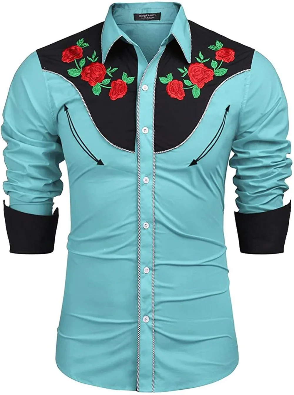 Chemise en denim western pour homme, confortable et douce, à manches longues, idéale pour le quotidien, avec boutons tendance