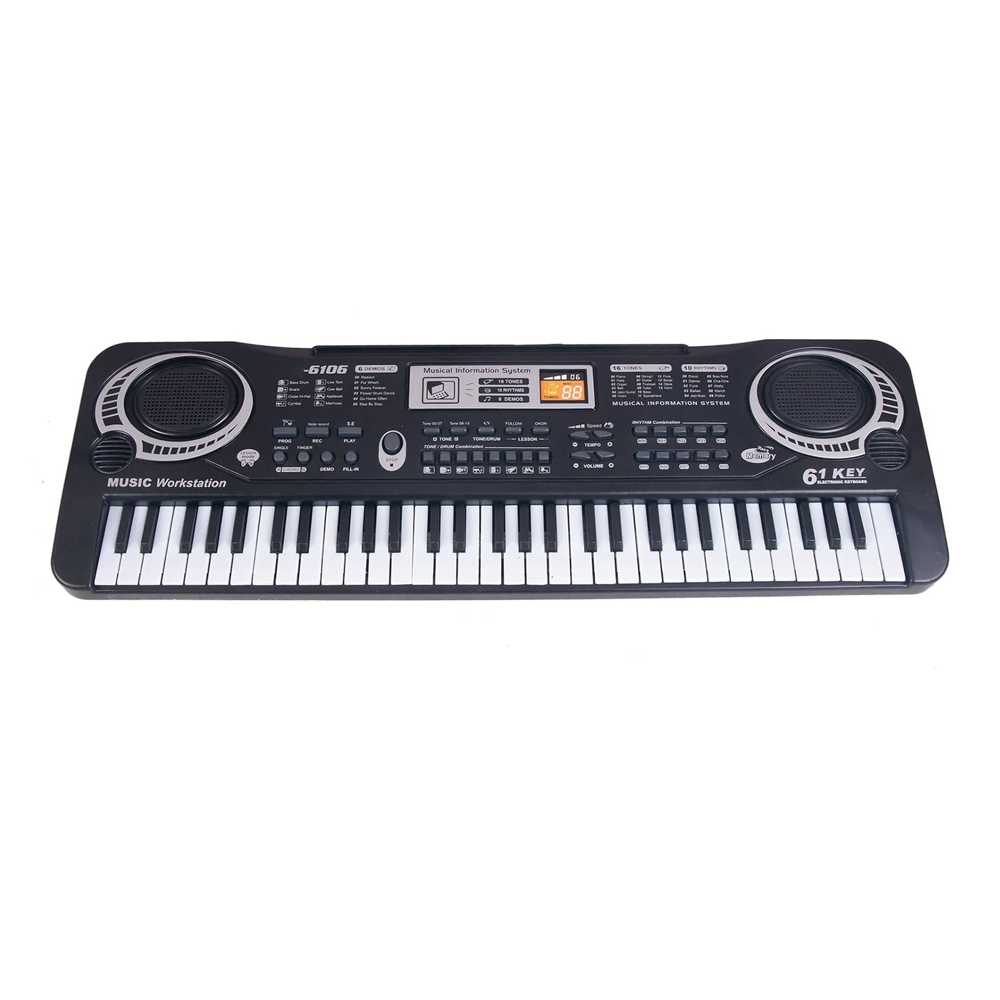 61 touches noir musique numérique clavier électronique Piano électrique enfants Instrument de musique