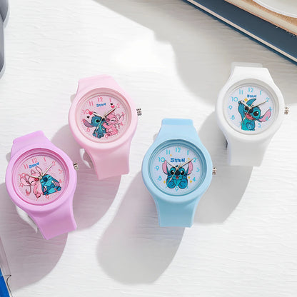 Cute Anime Stitch Watch Kawaii Lilo & Stitch Children Watches Sports Silicone Watch Cartoon Stitch Watch Kids Birthday Toy Gifts