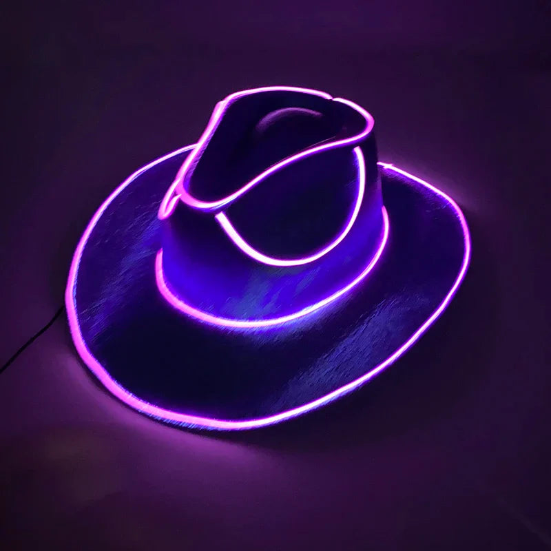 Chapeau de Cowboy nacré, Costume de danse, casquette de Cowgirl scintillante, pour boîte de nuit néon, nouvel arrivage