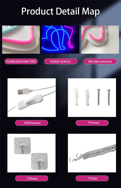 Music Studio,Game Room Decor,USB Power Karaoke Night Neon Sign For Wall Decor,Led Neon Light For Karaoke Live Bar Open Neon