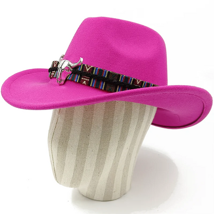 Chapeau de cowboy divers accessoires chapeau de cowboy monochrome en feutre chapeau d'extérieur homme et femme chapeau de cavalier chapeau femme