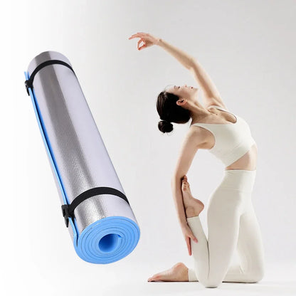Tapis de yoga imperméable, tapis de yoga résistant à l'humidité, tapis de pique-nique de camping épaissi, multifonction portable pour exercices de fitness