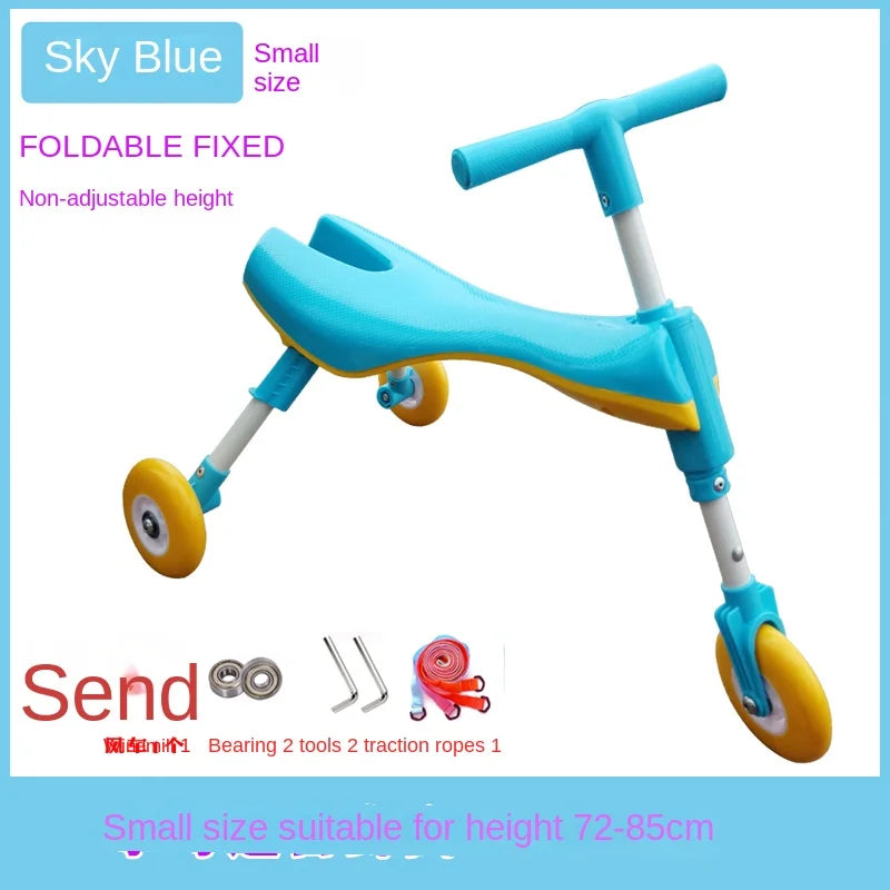 New liftable children's folding large mantis car three-wheeled scooter baby walker 1-6 years old yo-yo car