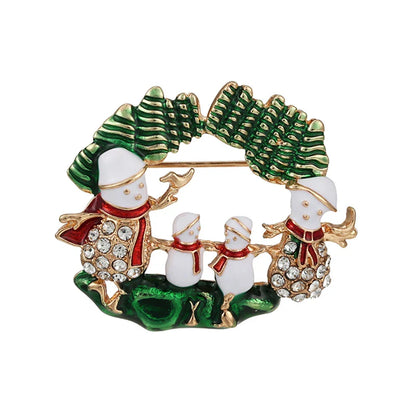 Christmas Brooches for Men and Women, Santa Claus Hat, Gloves, Bells, Socks, Rhinestone Suit, Metal Brooches, Badges, New Year Gift, 2022