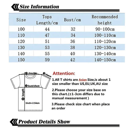 Stitch Stitch Series Peripheral Cartoon Pattern Printed Children's Clothing Summer Edition Boys and Girls Round Neck T-shirt