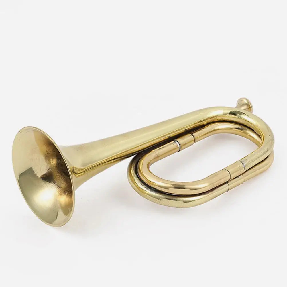 Trompette à Charge dorée avec écharpe rouge pour groupe, Instrument en laiton pour adolescent débutant, corne à vent, Instrument de musique de scène