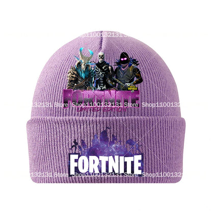 Bonnet tricoté Fortnites Chapeau de dessin animé Jeu Forteresse Nuit Casque Enfant Automne Hiver Bonnets en Laine Chapeau Anime Cadeau Anniversaire Enfant Nouveau