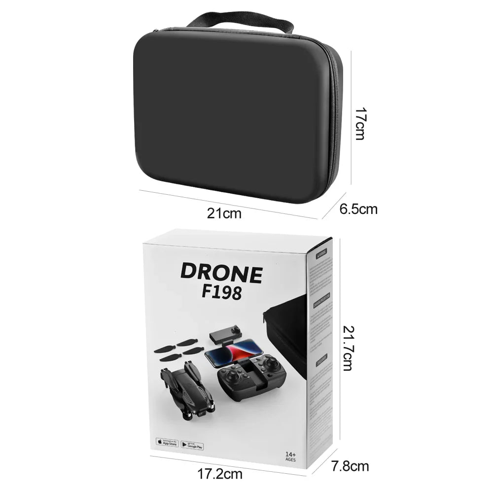 Nouveau Drone F198 professionnel double caméra avec 1080P WIFI FPV HD photographie aérienne grand Angle sans brosse RC pliable quadrirotor