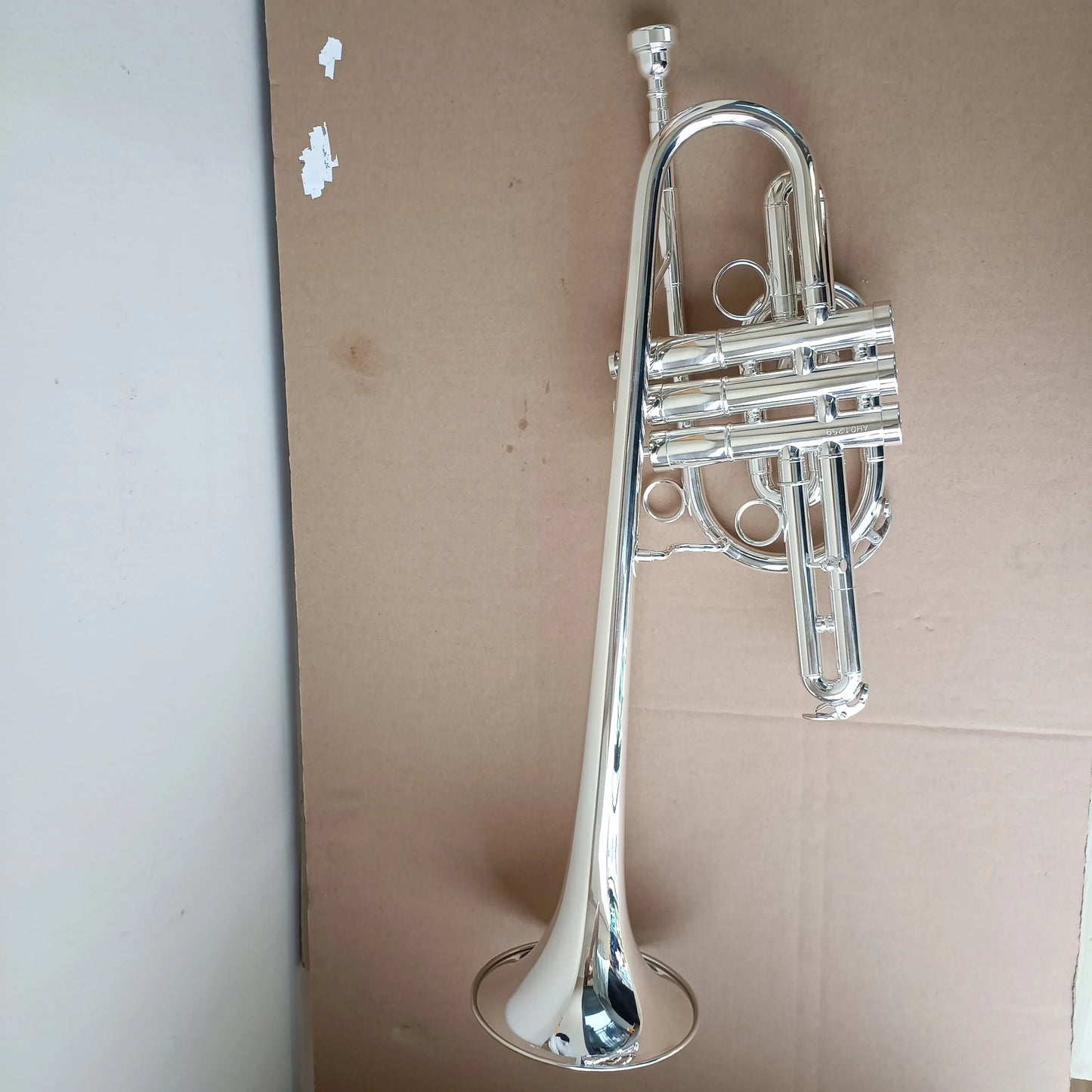 JYTR - E170 Marching Trompette B clé Plaque argentée Excellente qualité et bon son avec embouts de boîtier