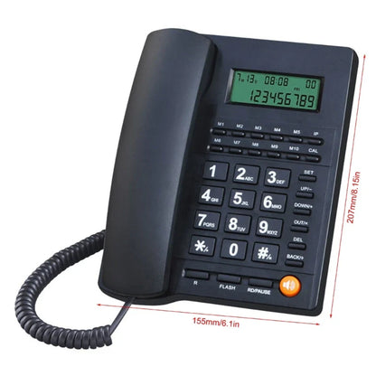 Téléphone fixe filaire DX11 avec grosses touches et identification de l'appelant, téléphone fixe pour bureau, hôtel, réception