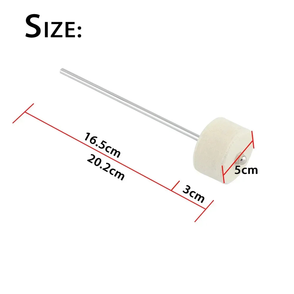 M MBAT – marteau de batteur à pédale de tambour, remplacement pour Kit de batterie, accessoire, arbre en acier inoxydable, tête de batteur à pédale en feutre