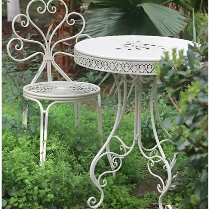 Table d'extérieur en fer européen, balcon de cour, table de terrasse, conception de dentelle, meubles de jardin, décoration de la maison, petite table basse