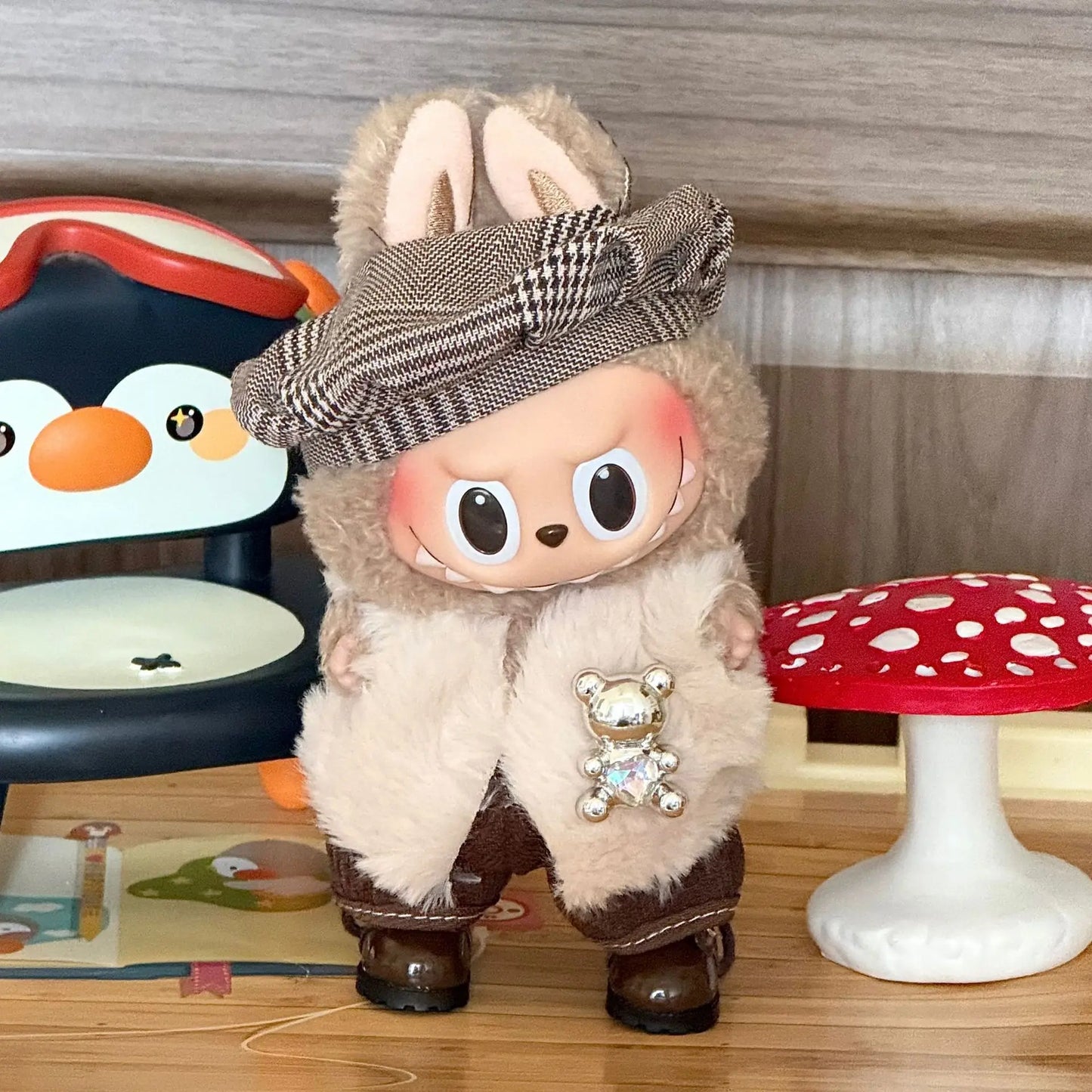 For Gxlaihly 17cm Labubu Doll Clothes Outfit Cute Costume Suitable for 17cm Labubu Dolls Fashionable Doll Clothing