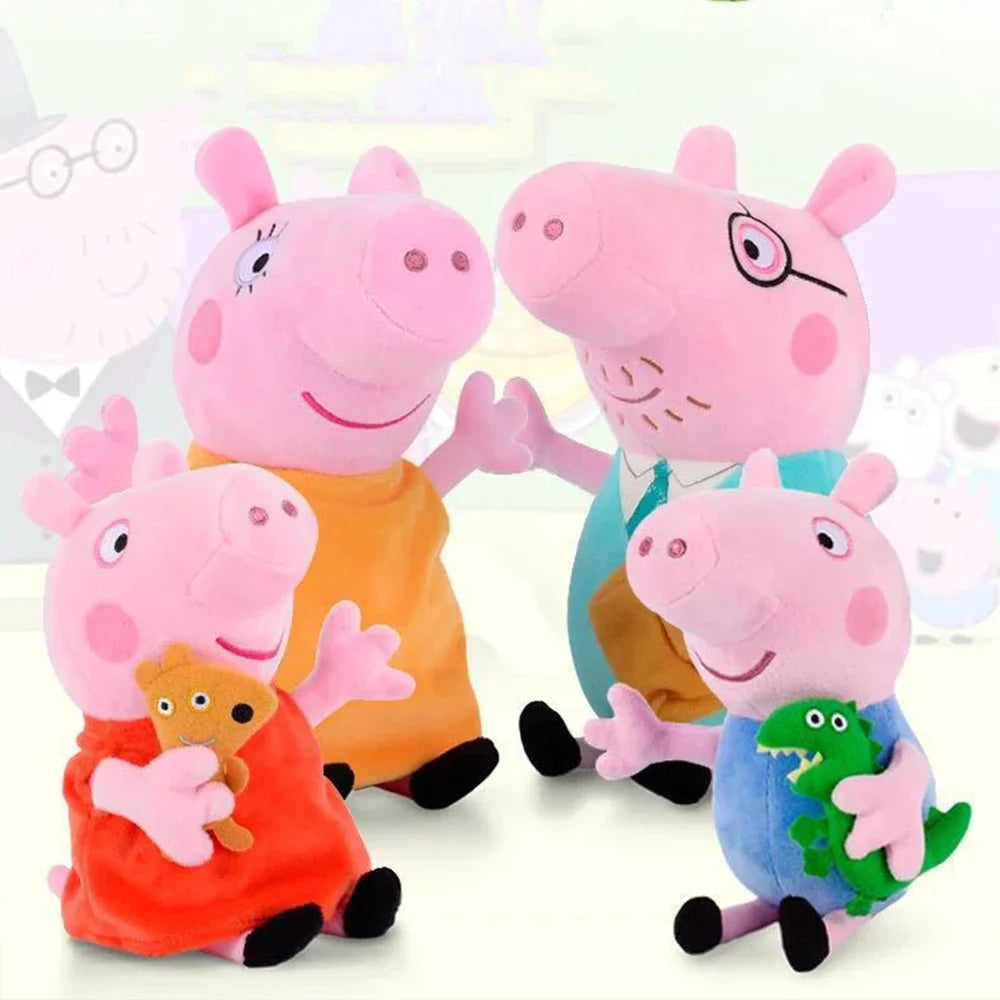 Jouets Peppa Pig 30CM Kawaii Cochonnet George Cochonnet Papa Cochonnet Maman Dessins Animés Poupées Décoration Chambre d'Enfants Coussins Oreillers Cadeaux