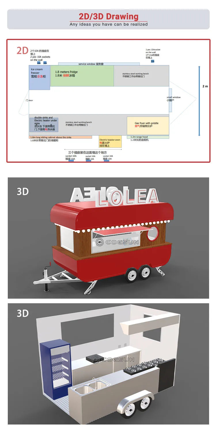 Factory Trucks Mobile BBQ Trailers For Sale Ice Cream Trucks Concession Trailers Juice Trucks Food Trailers Fully Equipped