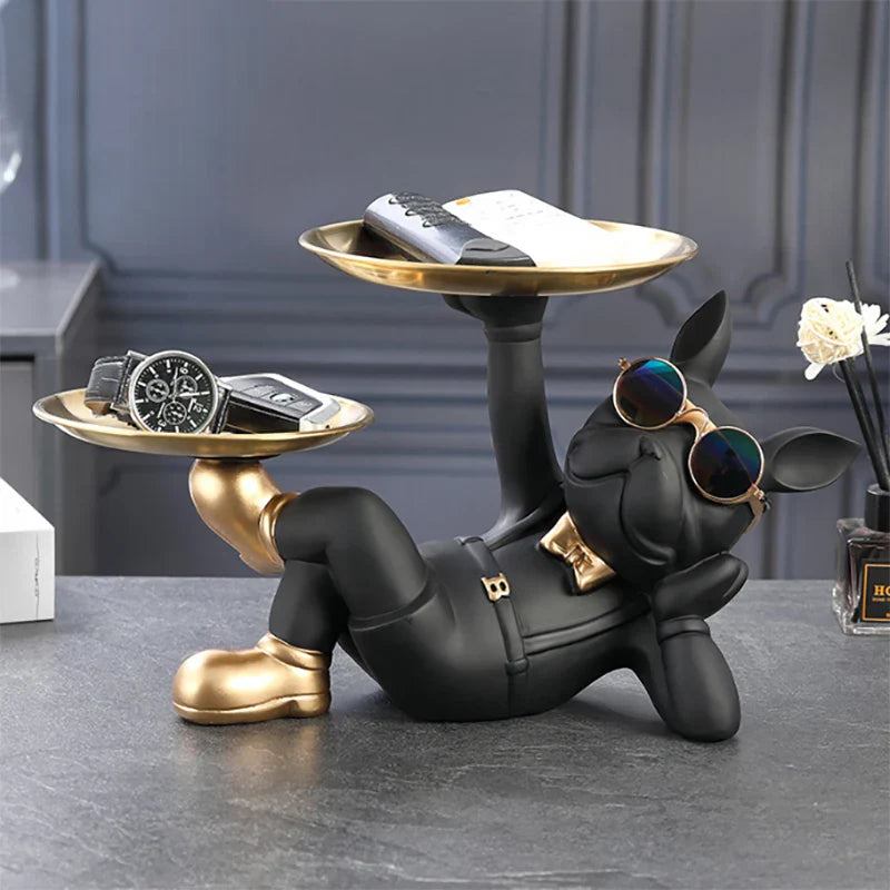 Figurines d'animaux bouledogue, Sculpture de chien Cool, décor de salon, salle d'étude, chambre à coucher, accessoires de décoration intérieure de maison