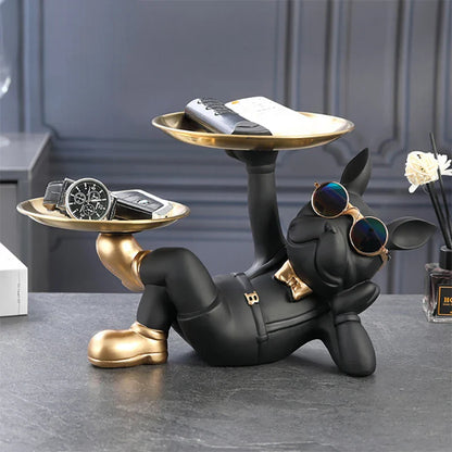 Figurines d'animaux bouledogue, Sculpture de chien Cool, décor de salon, salle d'étude, chambre à coucher, accessoires de décoration intérieure de maison