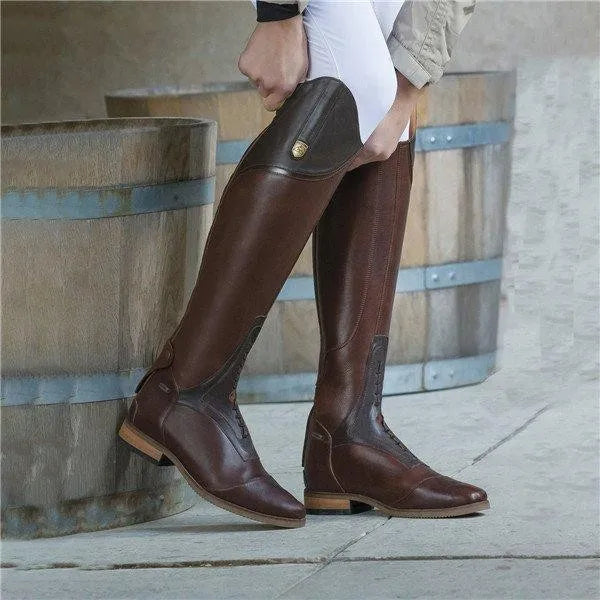Equestrian Boots Genuine Leather Professional Horse Riding Sports Training High Top Knight Boots Wear-Resistant Competition