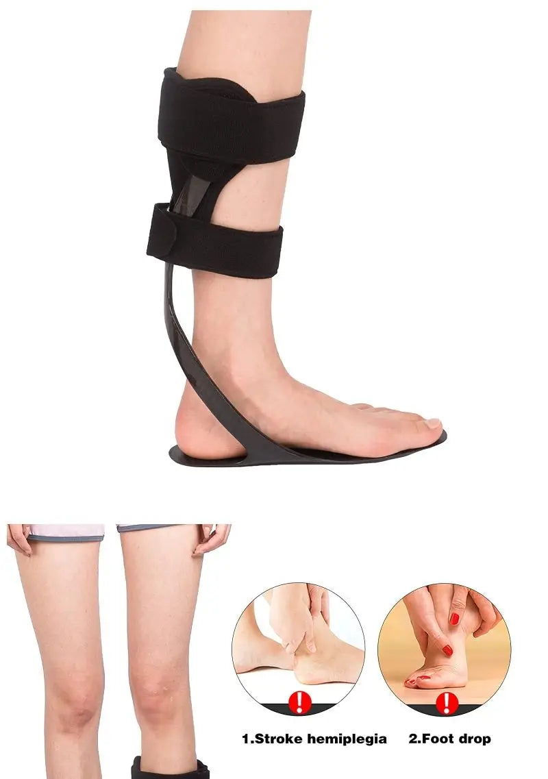 Orthèse en fibre de carbone pour le traitement du pied tombant suite à un AVC, une hémiplégie, un patient âgé ou souffrant de stréphendopodie, soutien de la cheville, 1 pièce.