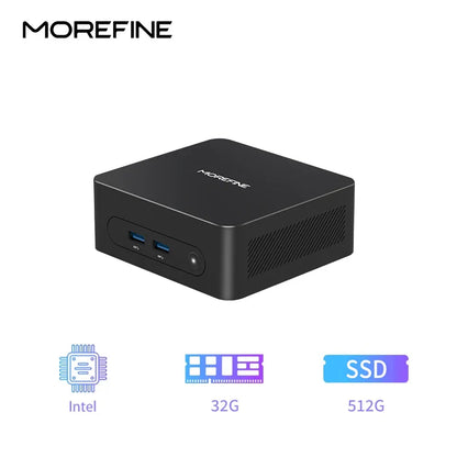 MOREFINE M8 Mini PC Intel 5205U Windows11Pro(Up to 1.9GHz)Laptop  Desktop Computers 16G RAM 512G SSD Support 4K@60 WiFi 5/BT 5.1